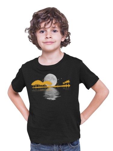 KOSZULKA DZIECIĘCA MUZYCZNA GITARA KSIĘŻYC W NOCY NATURA