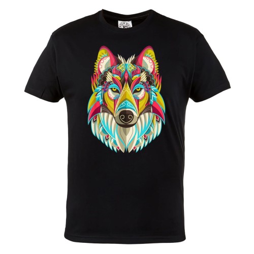 KOSZULKA MĘSKA Z WILKIEM WOLF ANIMAL DZIKIE ZWIERZĘ KOLOROWY WILK BOHO 1