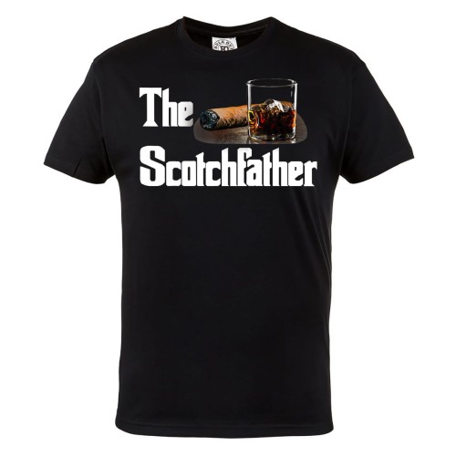 KOSZULKA MĘSKA WHISKY Z LODEM SZKOCKA I CYGARO DLA KONESERA THE SCOTCHFATHER