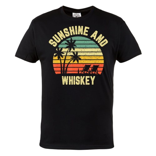 KOSZULKA MĘSKA WHISKY WAKACYJNY KLIMAT SUNSHINE AND WHISKEY