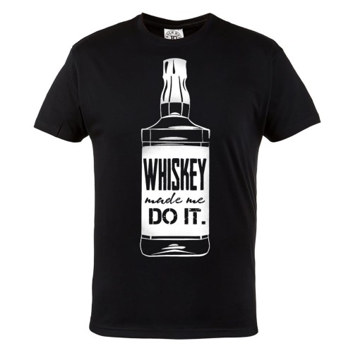 KOSZULKA MĘSKA BUTELKA WHISKY JACK DANIELS WHISKEY MADE ME DO IT