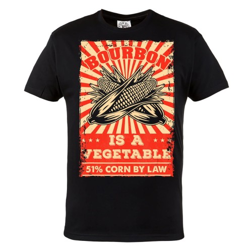 KOSZULKA MĘSKA Z ZABAWNYM NADRUKIEM WHISKY WHISKEY BURBON BOURBON IS A VEGETABLE