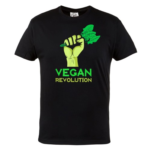 MĘSKA KOSZULKA DLA WEGETARIANINA WEGETARIANIZM WEGANIZM VEGAN REVOLUTION REWOLUCJA 1