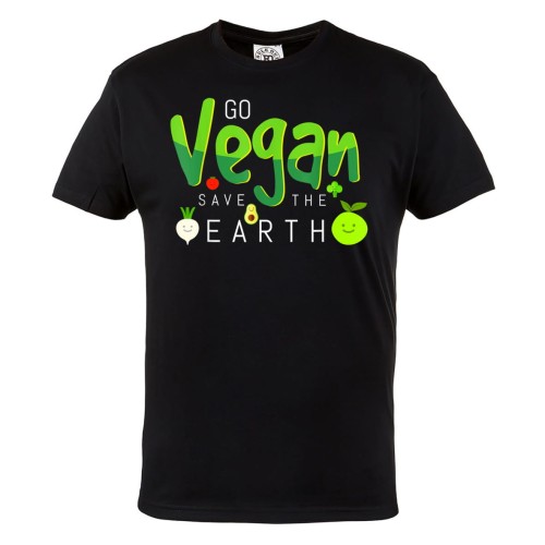 MĘSKA KOSZULKA DLA WEGETARIANINA WEGETARIANIZM WEGANIZM GO VEGAN SAVE THE EARTH 1