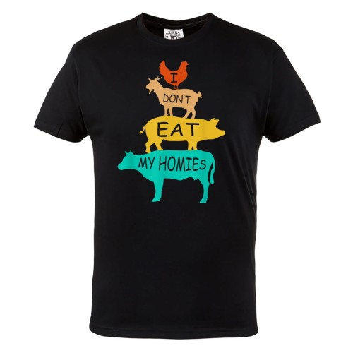 MĘSKA KOSZULKA DLA WEGETARIANINA WEGETARIANIZM WEGANIZM VEGAN I DON'T EAT MY HOMIES 1