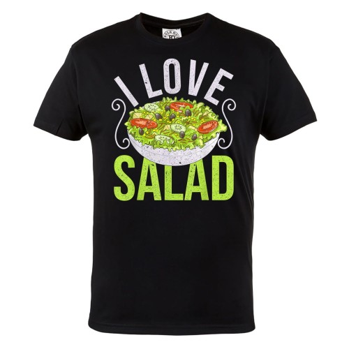 MĘSKA KOSZULKA DLA WEGETARIANINA WEGETARIANIZM WEGANIZM VEGAN I LOVE SALAD 1