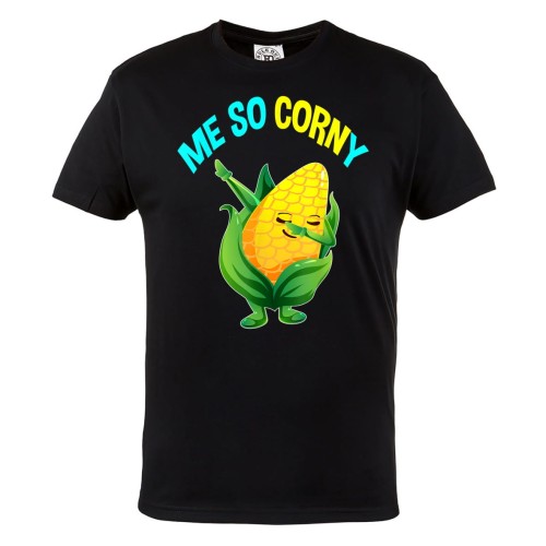 MĘSKA KOSZULKA DLA WEGETARIANINA Z ZABAWNYM NADRUKIEM WEGETARIANIZM WEGANIZM VEGAN KUKURYDZA ME SO CORNY 1