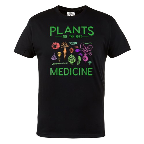 MĘSKA KOSZULKA DLA WEGETARIANINA WEGETARIANIZM WEGANIZM VEGAN PLANTS ARE THE BEST MEDICINE 1