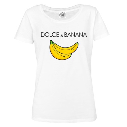 KOSZULKA DAMSKA DLA WEGETARIANKI WEGETARIANIZM WEGANIZM VEGAN DOLCE & BANANA 1