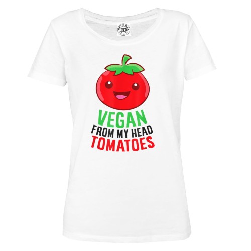 KOSZULKA DAMSKA DLA WEGETARIANKI WEGETARIANIZM WEGANIZM VEGAN POMIDOR 1