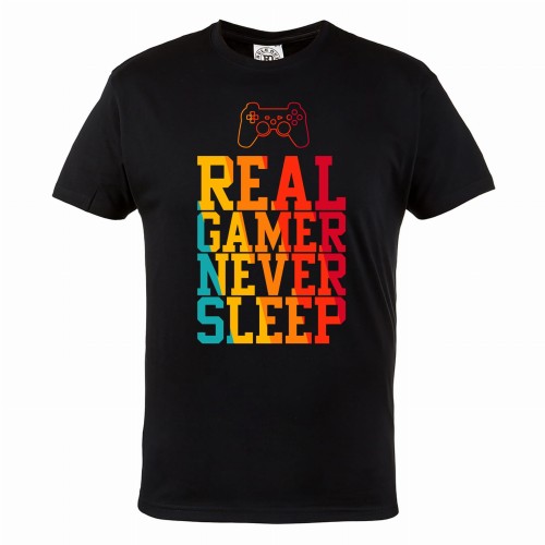 KOSZULKA GAMINGOWA DLA GRACZA REAL GAMER NEVER SLEEP