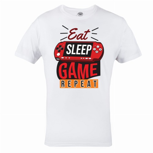 KOSZULKA GAMINGOWA DLA GRACZA EAT SLEEP GAME REPEAT