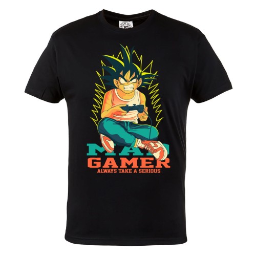 KOSZULKA GAMINGOWA DLA GRACZA DRAGON BALL MANGA ANIME GOTEN MAD GAMER ALWAYS TAKE A SERIOUS
