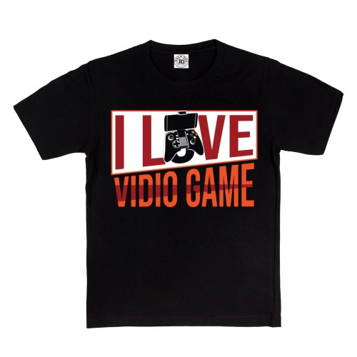 DZIECIĘCA KOSZULKA GAMINGOWA DLA GRACZA KONSOLA I LOVE VIDEO GAME