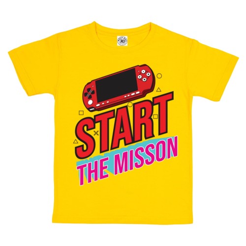 DZIECIĘCA KOSZULKA GAMINGOWA DLA GRACZA KONSOLA START THE MISSION 1