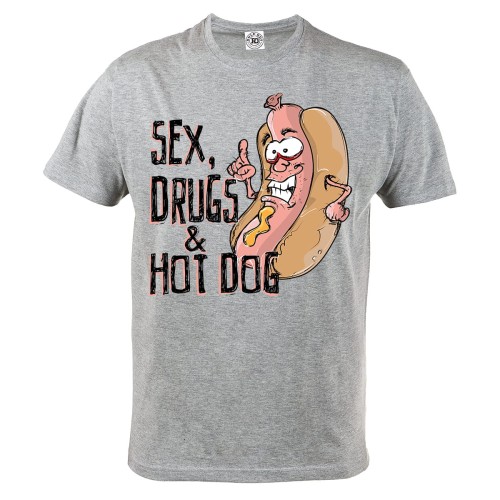 KOSZULKA ŚMIESZNE SEX, DRUGS & HOT DOG 6