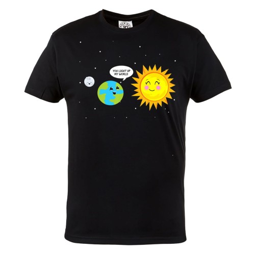 KOSZULKA MĘSKA ASTRONOMIA UKŁAD SŁONECZNY ASTRONOM SŁOŃCE I ZIEMIA YOU LIGHT UP MY WORLD 1