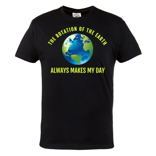 KOSZULKA MĘSKA ASTRONOMIA UKŁAD SŁONECZNY ASTRONOM PLANETA ZIEMIA THE ROTATION MAKES MY DAY
