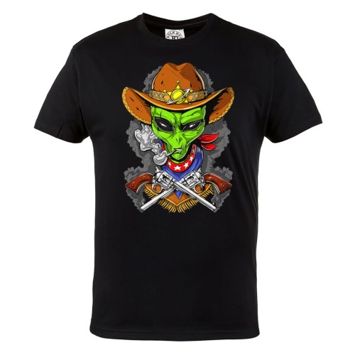 KOSZULKA MĘSKA UFO STATEK KOSMICZNY OBCY ALIEN KOWBOJ COWBOY 1