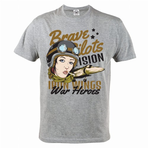 KOSZULKA MĘSKA DLA PILOTA SIŁ POWIETRZNYCH SAMOLOT BOHATEROWIE WOJENNI BRAVE PILOTS IRON WINGS WAR HEROES 1