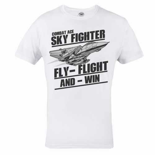 KOSZULKA MĘSKA DLA PILOTA SIŁ POWIETRZNYCH SAMOLOT F16 SKY FIGHTER FLY AND WIN 1