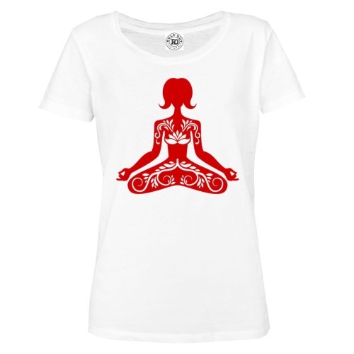 KOSZULKA DAMSKA JOGA YOGA FITNESS MEDYTACJA RELAKS POZYCJA SUKHASANA 1