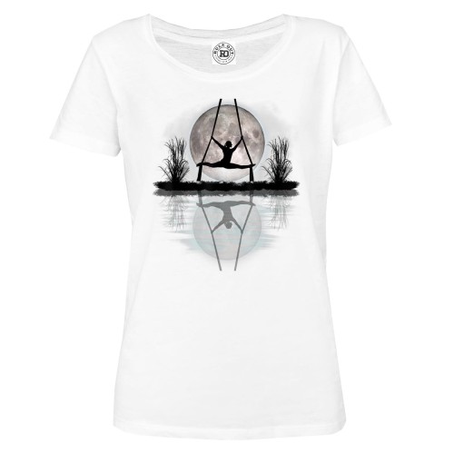 KOSZULKA DAMSKA JOGA YOGA FITNESS RELAKS TANIEC NA SZARFACH TANIEC W POWIETRZU TAFLA JEZIORA 1