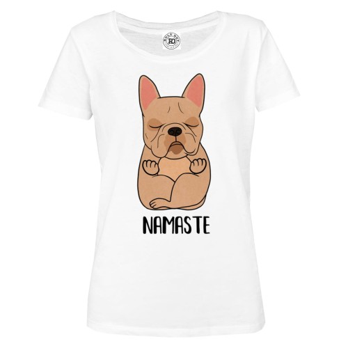 KOSZULKA DAMSKA Z PSEM PSIA JOGA YOGA FITNESS MEDYTACJA RELAKS NAMASTE BULDOG FRANCUSKI BULDOŻEK FRENCHIE 1