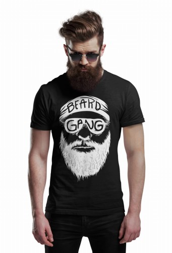 MĘSKA KOSZULKA DLA BRODACZA STYLOWA BRODA BEARD GANG 
