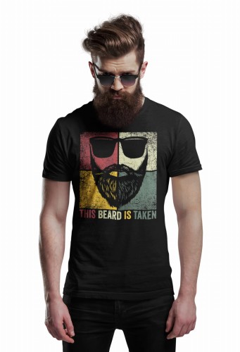 MĘSKA KOSZULKA DLA BRODACZA STYLOWA BRODA ZAJĘTY THIS BEARD IS TAKEN