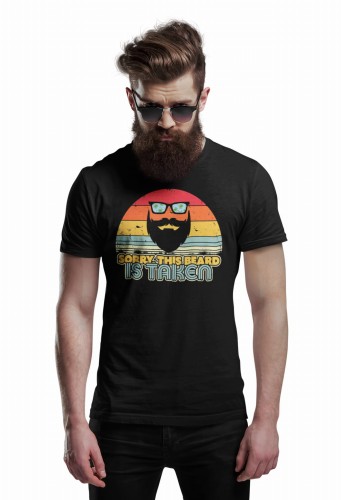 MĘSKA KOSZULKA DLA BRODACZA STYLOWA BRODA VINTAGE SORRY THIS BEARD IS TAKEN 