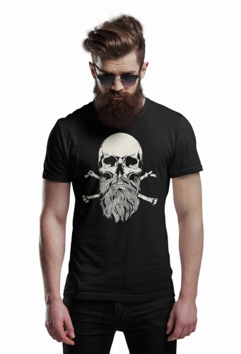 MĘSKA KOSZULKA DLA BRODACZA STYLOWA BRODA CZASZKA CZACHA SKULL 