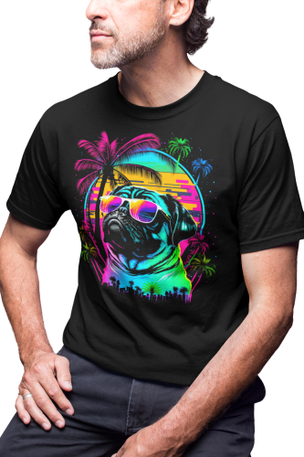 MĘSKA KOSZULKA Z PSEM DLA WIELBICIELA PSÓW PIES MOPS PUG