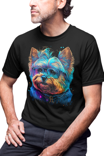 MĘSKA KOSZULKA Z PSEM DLA WIELBICIELA PSÓW PIES YORKSHIRE TERRIER