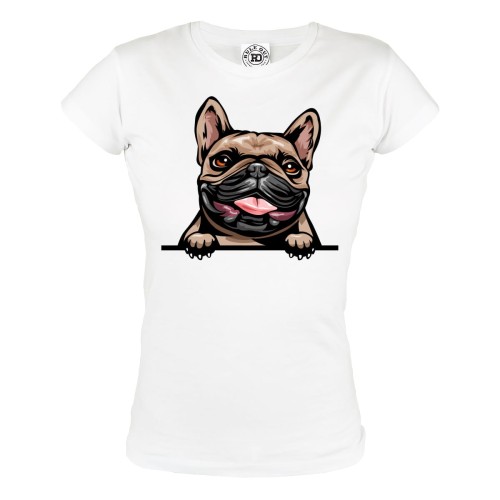 KOSZULKA DAMSKA Z PSEM DLA WIELBICIELKI PSÓW PIESEK BULDOG FRANCUSKI FRENCHIE BULDOŻEK