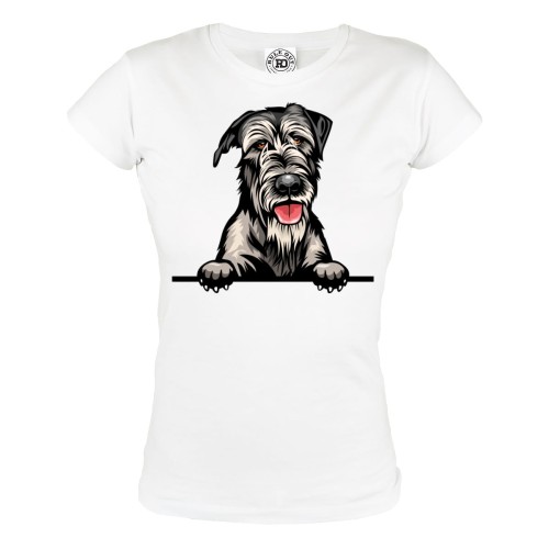 KOSZULKA DAMSKA Z PSEM DLA WIELBICIELKI PSÓW PIESEK WILCZARZ IRLANDZKI  IRISH WOLFHOUND