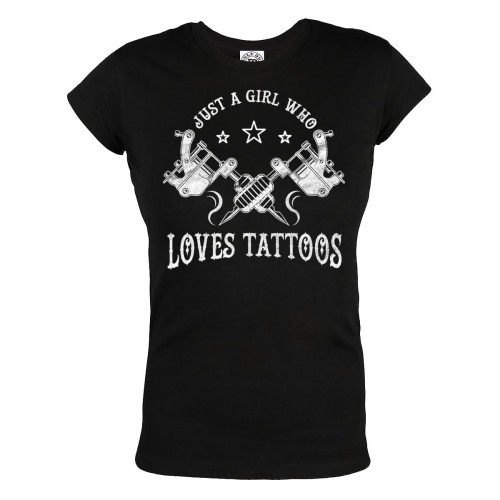 KOSZULKA DAMSKA DLA WIELBICIELKI TATUAŻY TATUATOR TATTOO GIRL JUST A GIRL WHO LOVES TATTOOS
