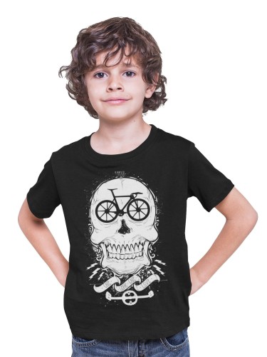 KOSZULKA DZIECIĘCA ROWEROWA NA ROWER ROWERZYSTA CZASZKA ONE GEAR ONE LOVE 