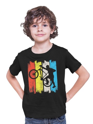 KOSZULKA DZIECIĘCA ROWEROWA NA ROWER ROWERZYSTA MTB MOUNTAIN BIKE VINTAGE 