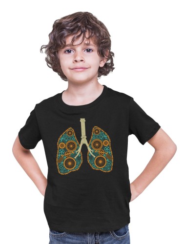 KOSZULKA DZIECIĘCA ROWEROWA NA ROWER ROWERZYSTA PŁUCA LUNGS ZĘBATKI KOŁA