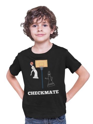 KOSZULKA DZIECIĘCA DLA GRACZA SZACHISTY SZACHY NA PREZENT STRATEGICZNA GRA PLANSZOWA SZACH-MAT CHECKMATE 