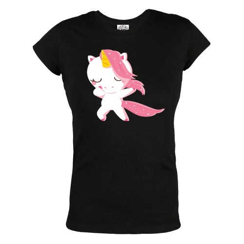 KOSZULKA DAMSKA Z JEDNOROŻCEM UNICORN DABBING RÓŻOWY JEDNOROŻEC 1