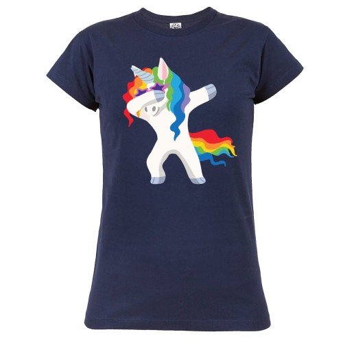 KOSZULKA DAMSKA Z JEDNOROŻCEM UNICORN DABBING JEDNOROŻEC Z TĘCZOWĄ GRZYWĄ 1