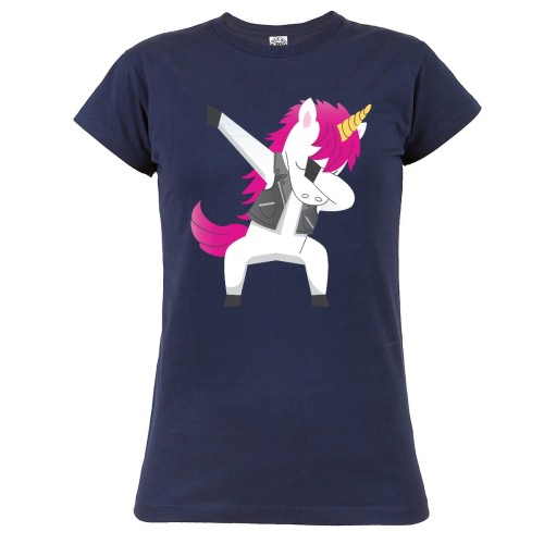 KOSZULKA DAMSKA Z JEDNOROŻCEM UNICORN DABBING ROCKOWY JEDNOROŻEC