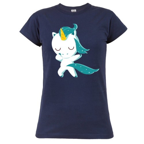KOSZULKA DAMSKA Z JEDNOROŻCEM UNICORN DABBING TURKUSOWY JEDNOROŻEC