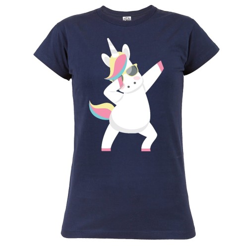 KOSZULKA DAMSKA Z JEDNOROŻCEM UNICORN DABBING PASTELOWY JEDNOROŻEC