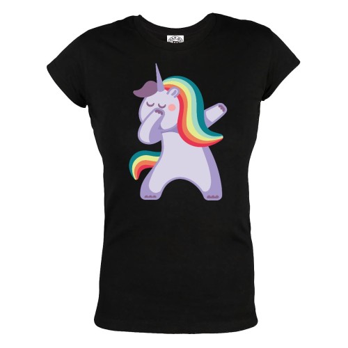 KOSZULKA DAMSKA Z JEDNOROŻCEM UNICORN DABBING FIOLETOWY JEDNOROŻEC 1
