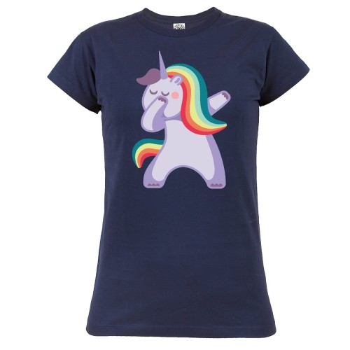 KOSZULKA DAMSKA Z JEDNOROŻCEM UNICORN DABBING FIOLETOWY JEDNOROŻEC 1