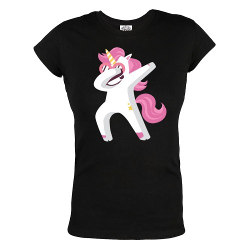 KOSZULKA DAMSKA Z JEDNOROŻCEM UNICORN DABBING JEDNOROŻEC Z RÓŻOWĄ GRZYWĄ 1