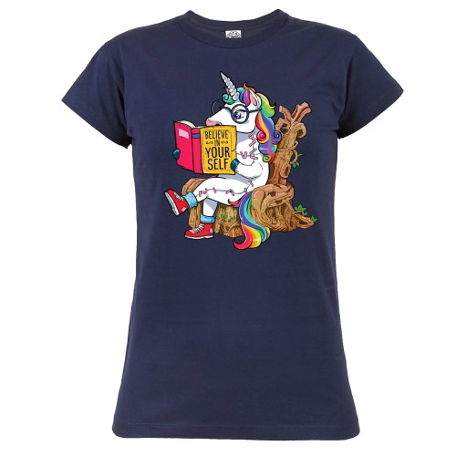 KOSZULKA DAMSKA Z JEDNOROŻCEM UNICORN DABBING JEDNOROŻEC BELIEVE IN YOURSELF